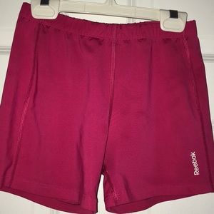 hot pink, Reebok compression shorts